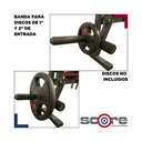 Banca multiposición con soporte para bíceps y pierna Wod Pro