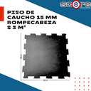 Piso de caucho 15 mm rompecabezas 3 m²