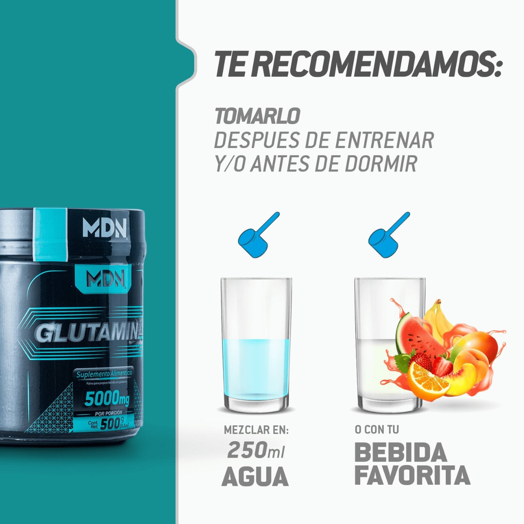 Restaurador muscular Glutamina MDN