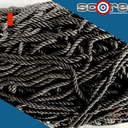 Red de voleibol con malla embreada y cable de acero 1111