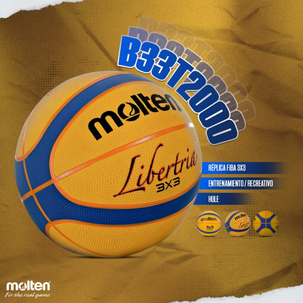 Balón de baloncesto Molten 3x3 B33T2000 #6 hule natural