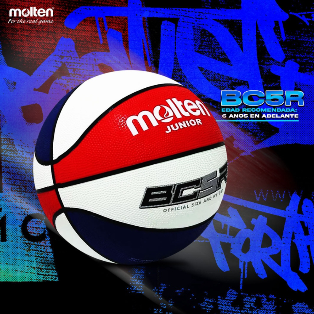 Balón de baloncesto Molten BC5R #5 hule natural