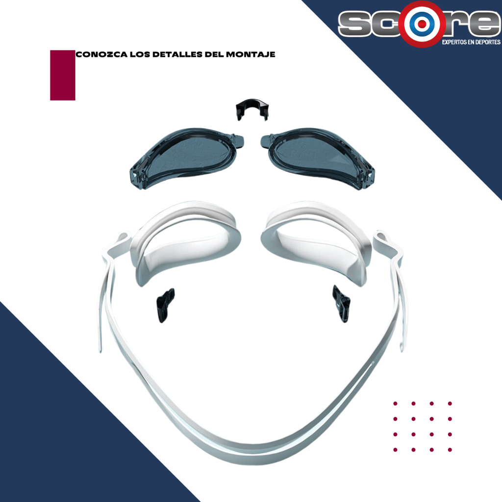 Kit de natación goggles y gorra Vela para adulto