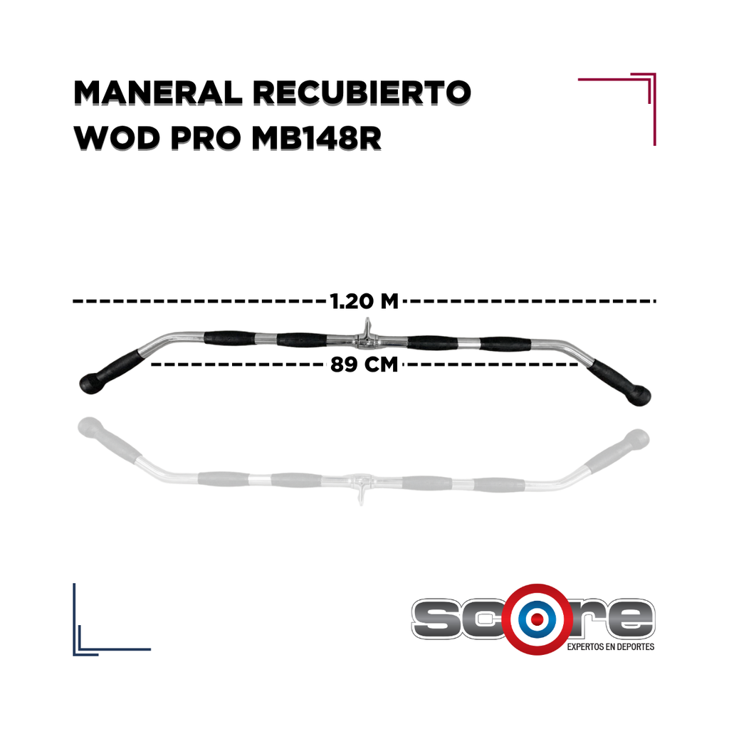 Maneral para pecho y espalda recubierto MB148R Wod Pro