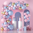 Pack 300 globos Payaso Decorator No. 9 Gender reveal