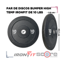 Par de Discos Bumper High Temp IronFit de 10 Lbs