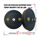 Par de Discos Bumper High Temp IronFit de 35 Lbs