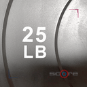 Par de Discos Bumper Rígidos IronFit de 25 Lbs