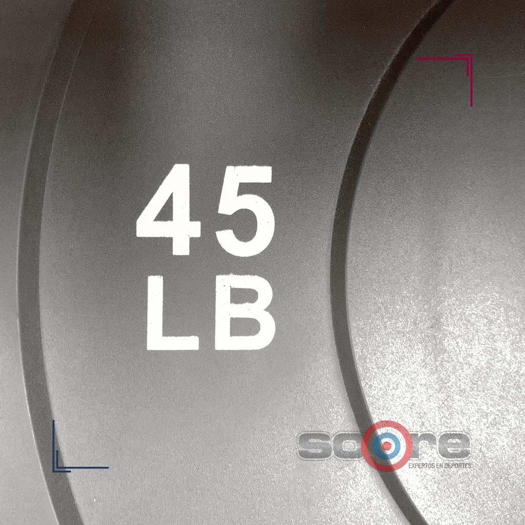 Par de Discos Bumper Rígidos IronFit de 45 Lbs