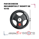 Par de Discos Recubiertos 2" IronFit de 10 kg