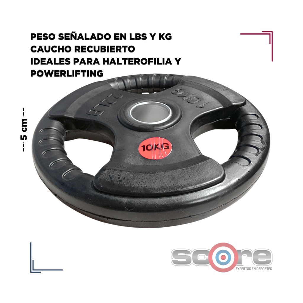Par de Discos Recubiertos 2" IronFit de 10 kg