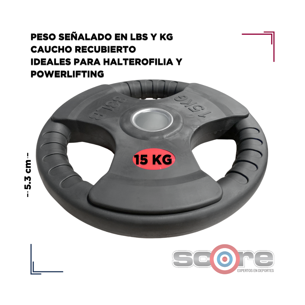 Par de Discos Recubiertos 2" IronFit de 15 kg
