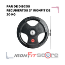 Par de Discos Recubiertos 2" IronFit de 20 kg
