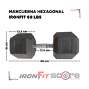 Par de Mancuernas Hexagonales IronFit 60 Lbs