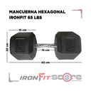 Par de Mancuernas Hexagonales IronFit 65 Lbs