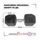 Par de Mancuernas Hexagonales IronFit 75 Lbs