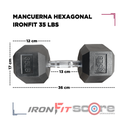 Par de Mancuernas Hexagonales IronFit 35 Lbs