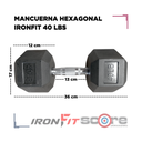 Par de Mancuernas Hexagonales IronFit 40 Lbs