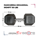Par de Mancuernas Hexagonales IronFit 50 Lbs