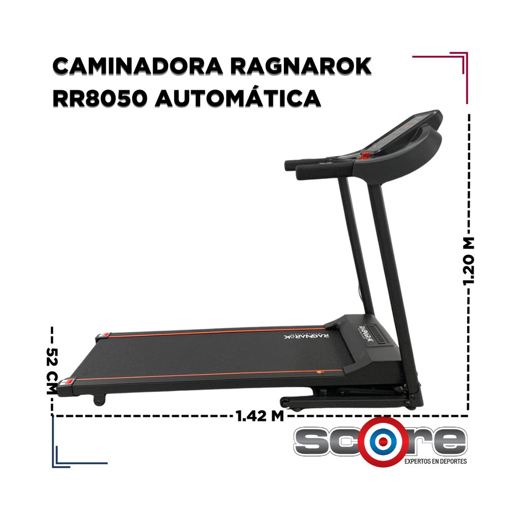 Caminadora Ragnarok RR8050 1.5HP Inclinación Automática