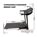 Caminadora Ragnarok RR8050 1.5HP Inclinación Automática