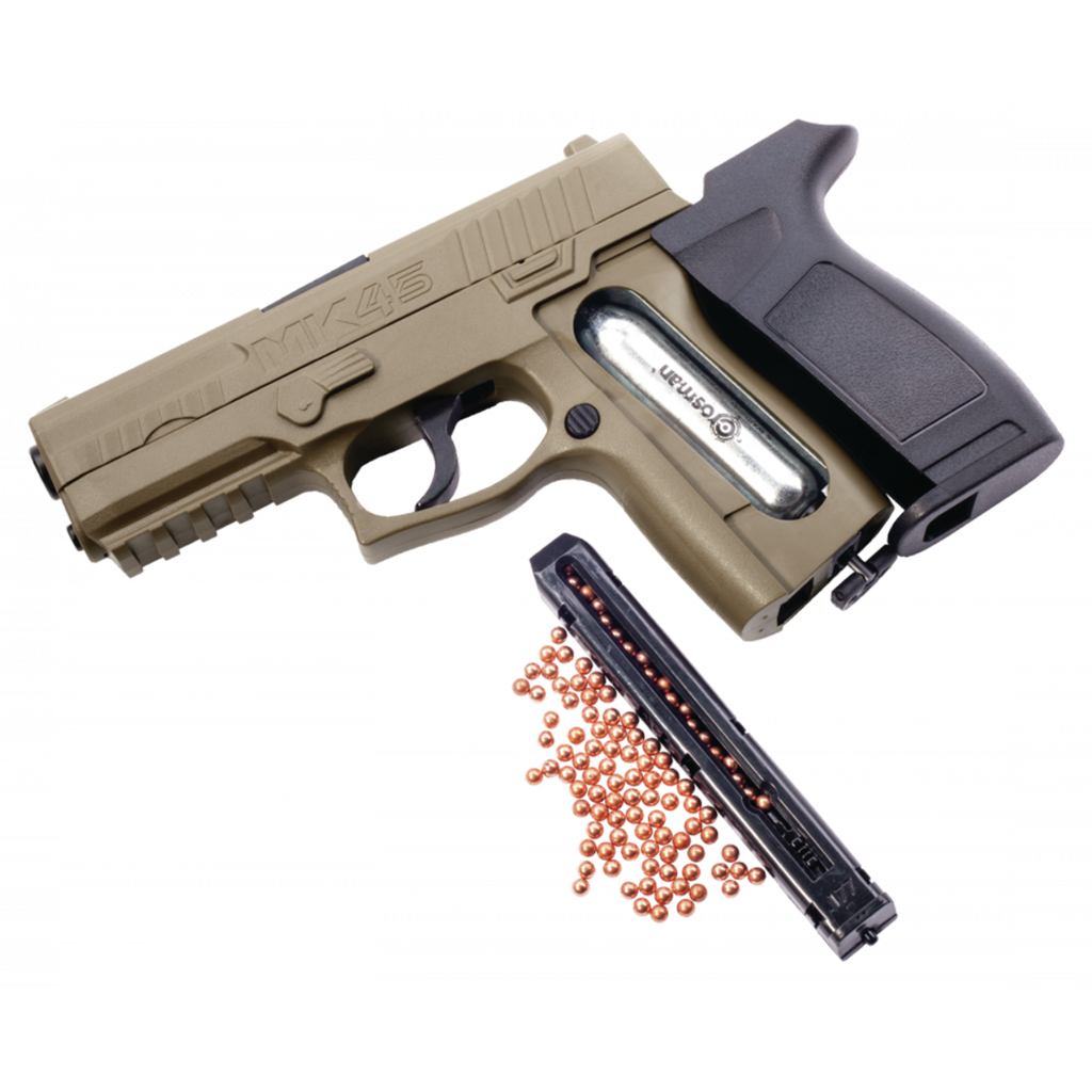 Pistola de CO2 Mendoza Sports Semiautomática Cargador de 18 Tiros MK45