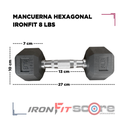 Par de Mancuernas Hexagonales IronFit 8 Lbs