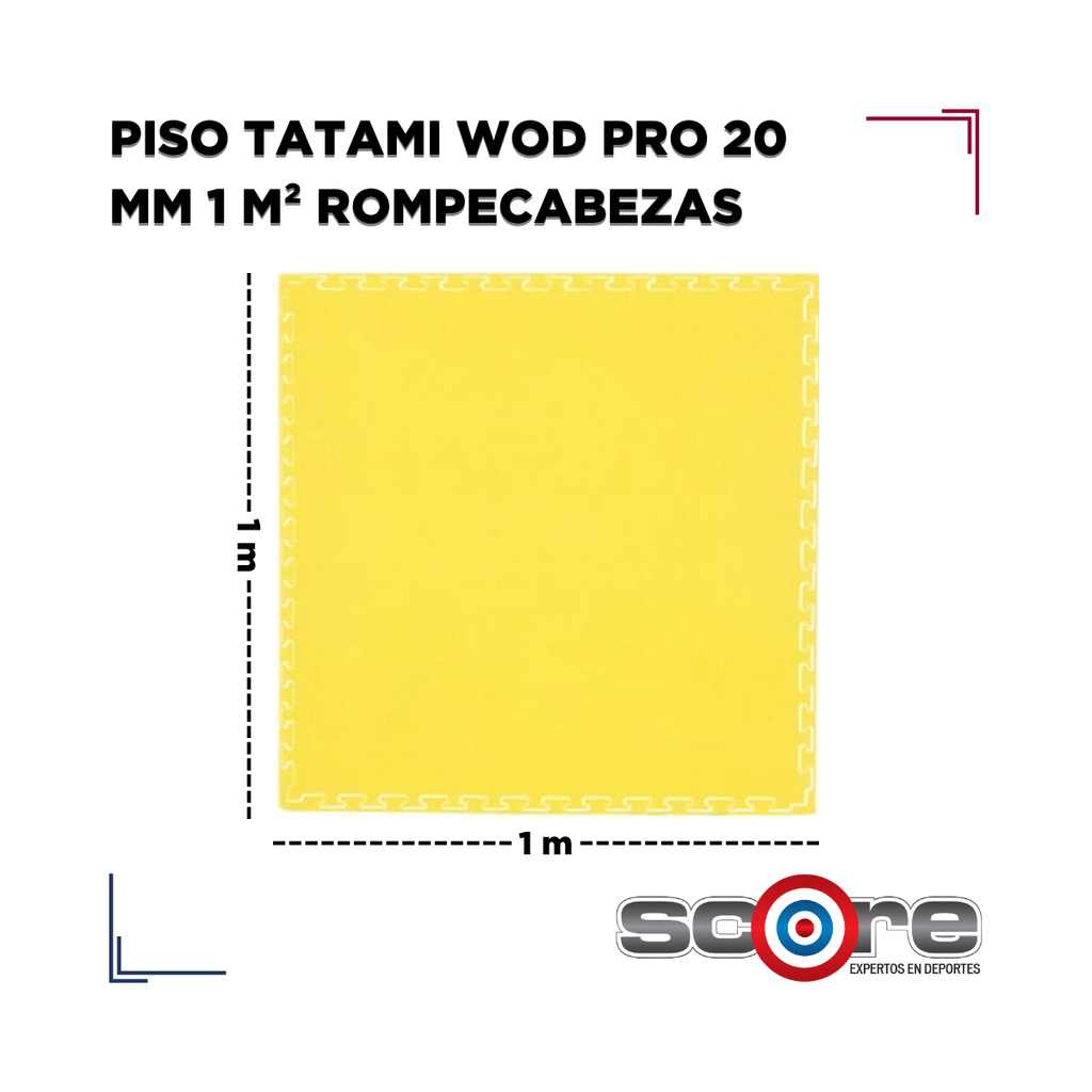 Piso Tatami Wod Pro 20 mm 1 m² Rompecabezas (10 Metros)