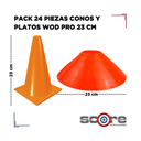 Pack 24 Piezas Conos y Platos Wod Pro 23 cm