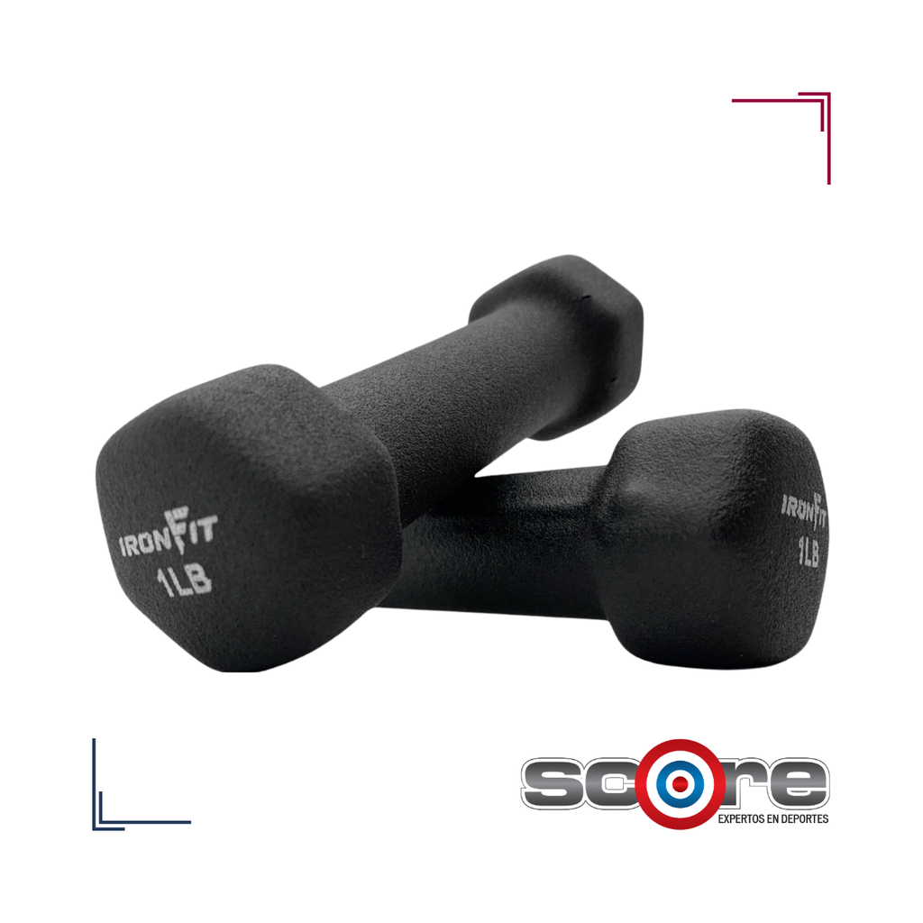 Par de Mancuernas Recubiertas de Neopreno IronFit 1 Libra
