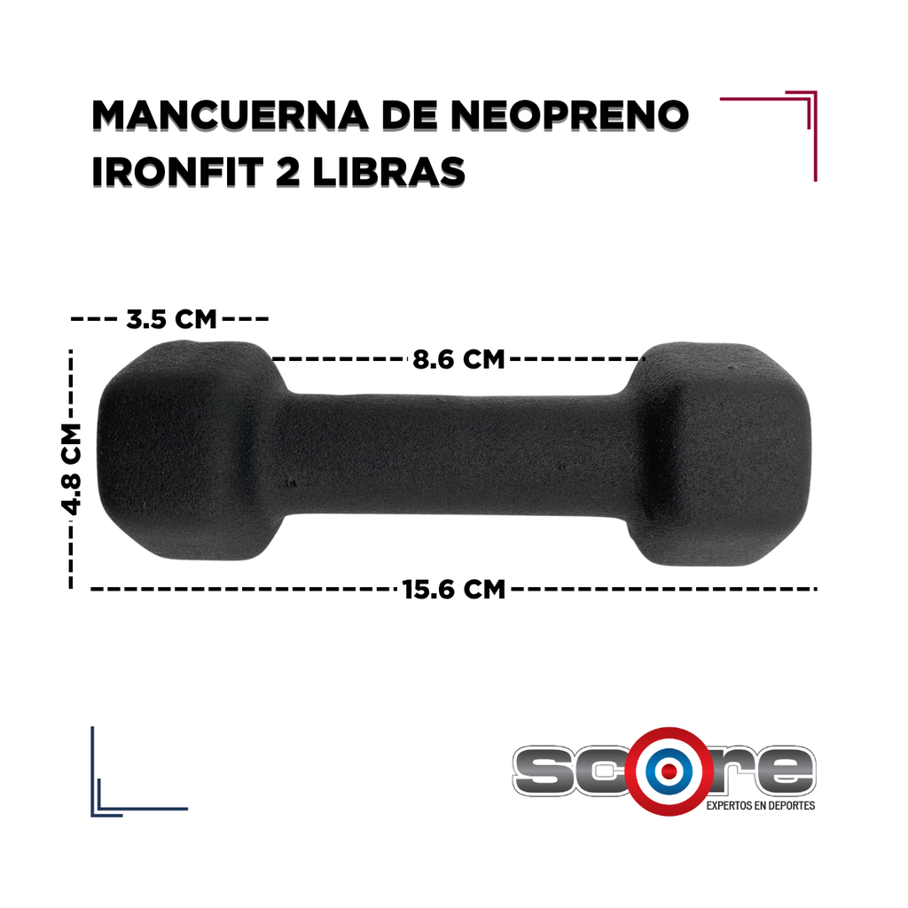 Par de Mancuernas Recubiertas de Neopreno IronFit 2 Libras