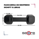 Par de Mancuernas Recubiertas de Neopreno IronFit 8 Libras