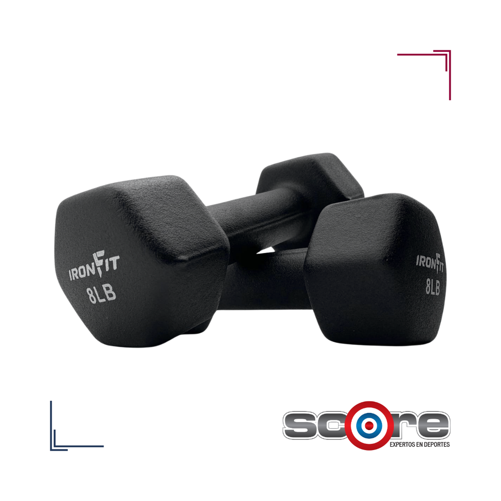Par de Mancuernas Recubiertas de Neopreno IronFit 8 Libras