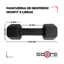 Par de Mancuernas Recubiertas de Neopreno IronFit 9 Libras