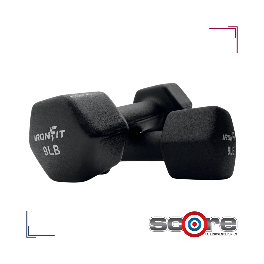 Par de Mancuernas Recubiertas de Neopreno IronFit 9 Libras