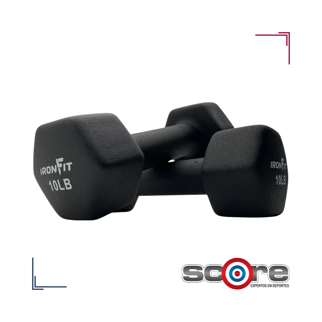 Par de Mancuernas Recubiertas de Neopreno IronFit 10 Libras