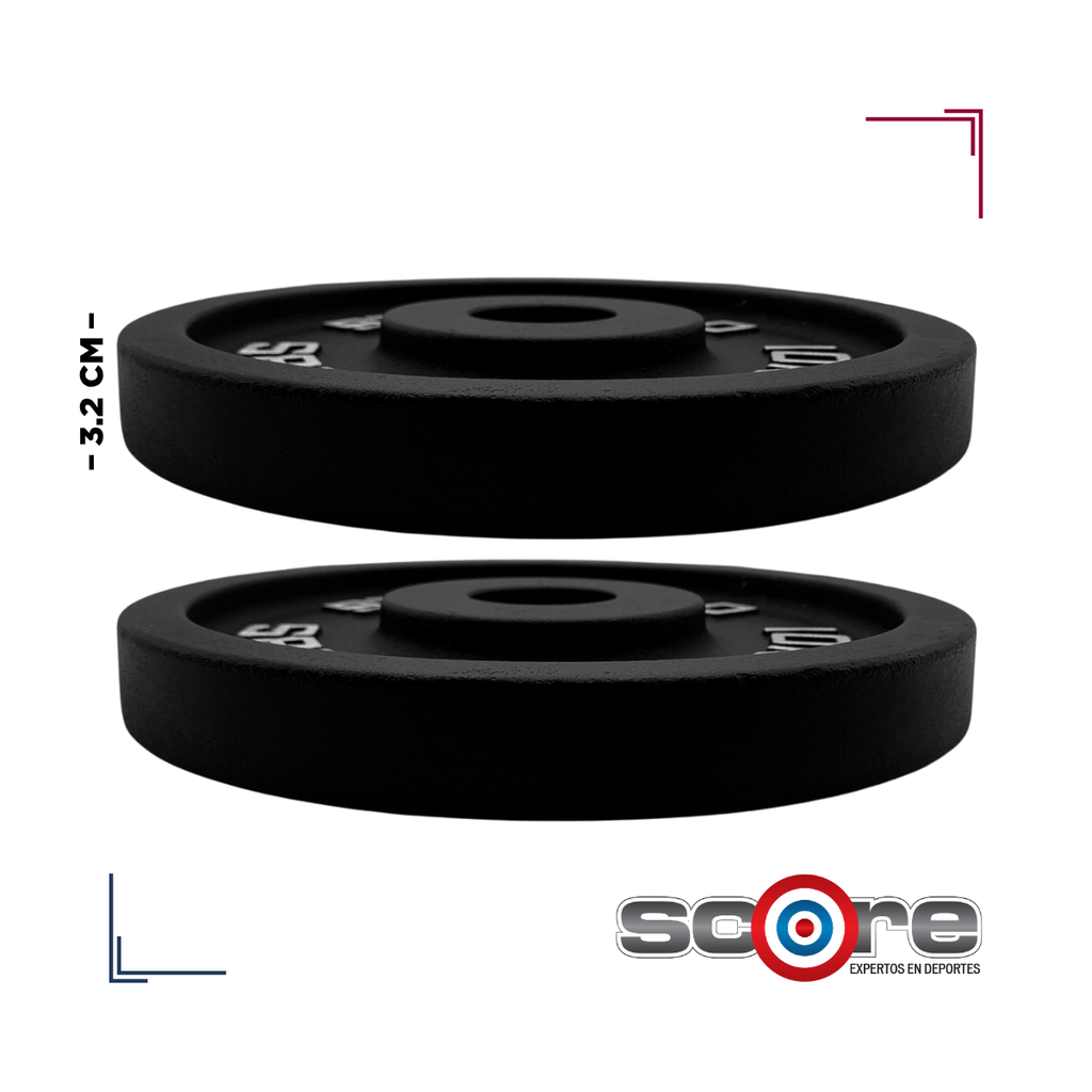 Par de Discos de Acero IronFit 10 kg