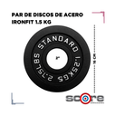 Par de Discos de Acero IronFit 1.5 kg