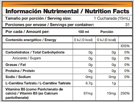 L-Carnitina Liquida MDN Sports