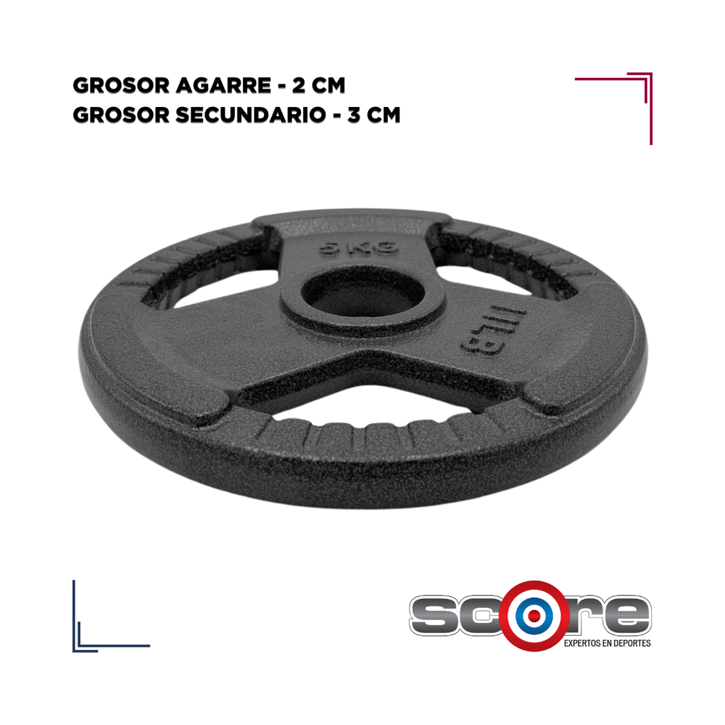 Par de Discos de Acero IronFit 5kg 2"
