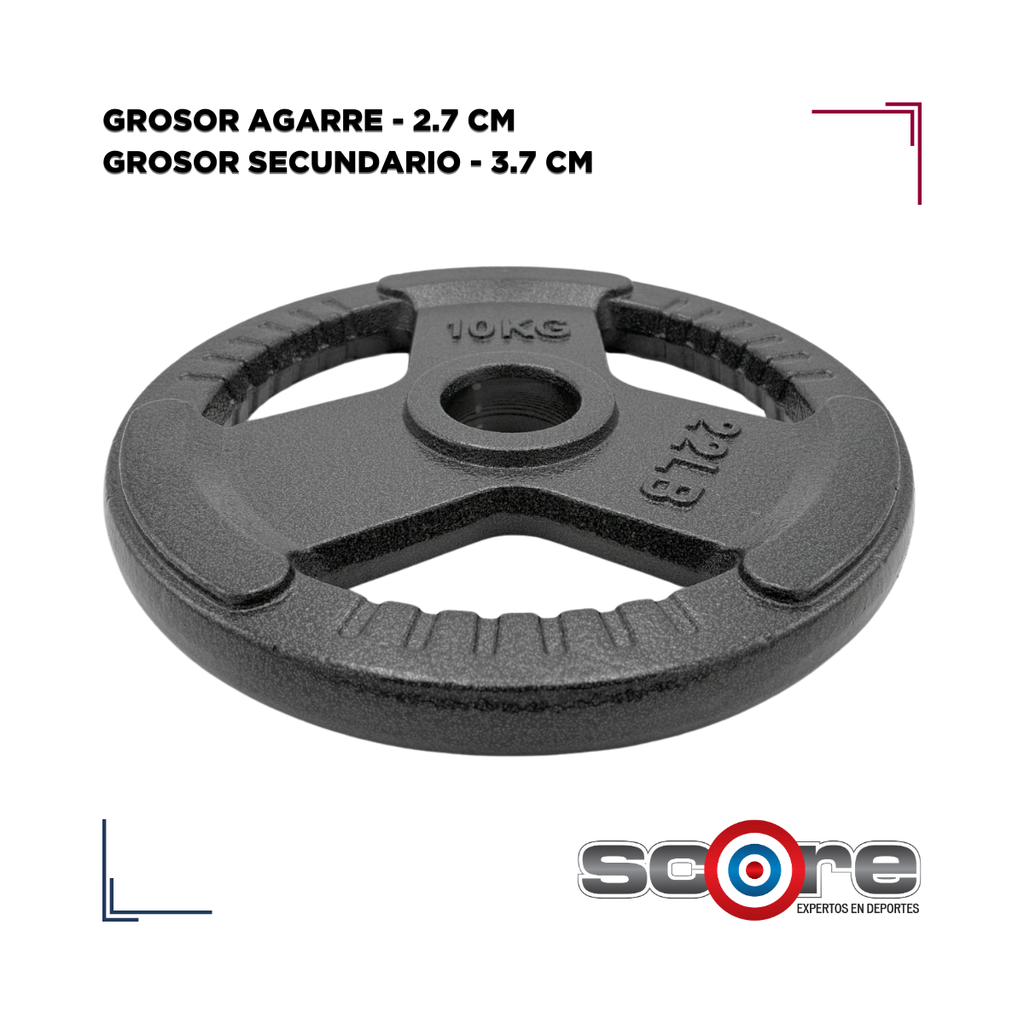 Par de Discos de Acero IronFit 10kg 2"