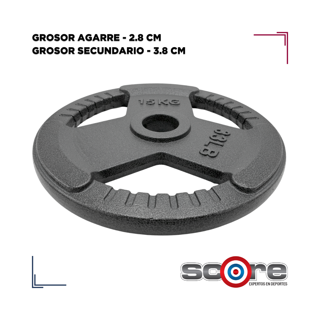 Par de Discos de Acero IronFit 15kg 2"