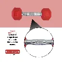 Mancuernas Rojas IronFit 5 lbs (4).webp