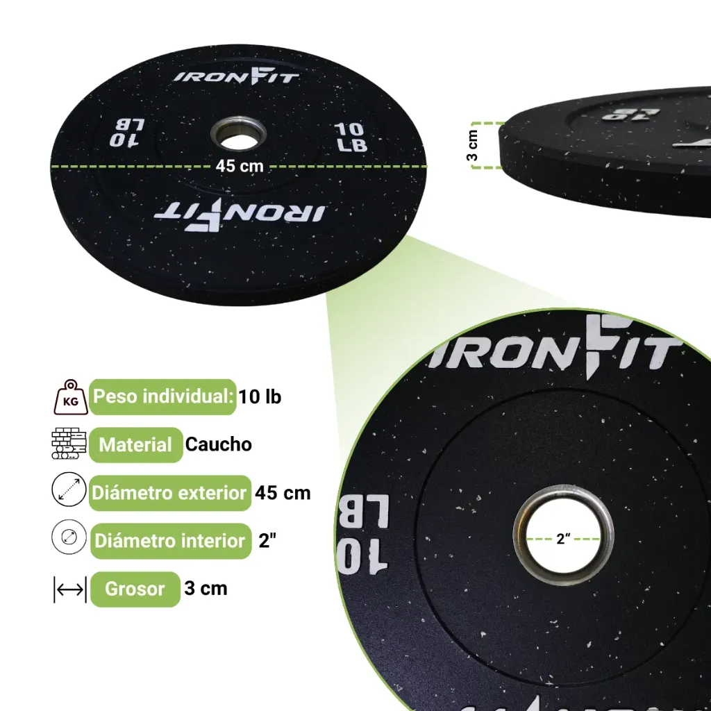 Par de Discos Bumper Hi Temp IronFit de 10 Lbs (3).webp