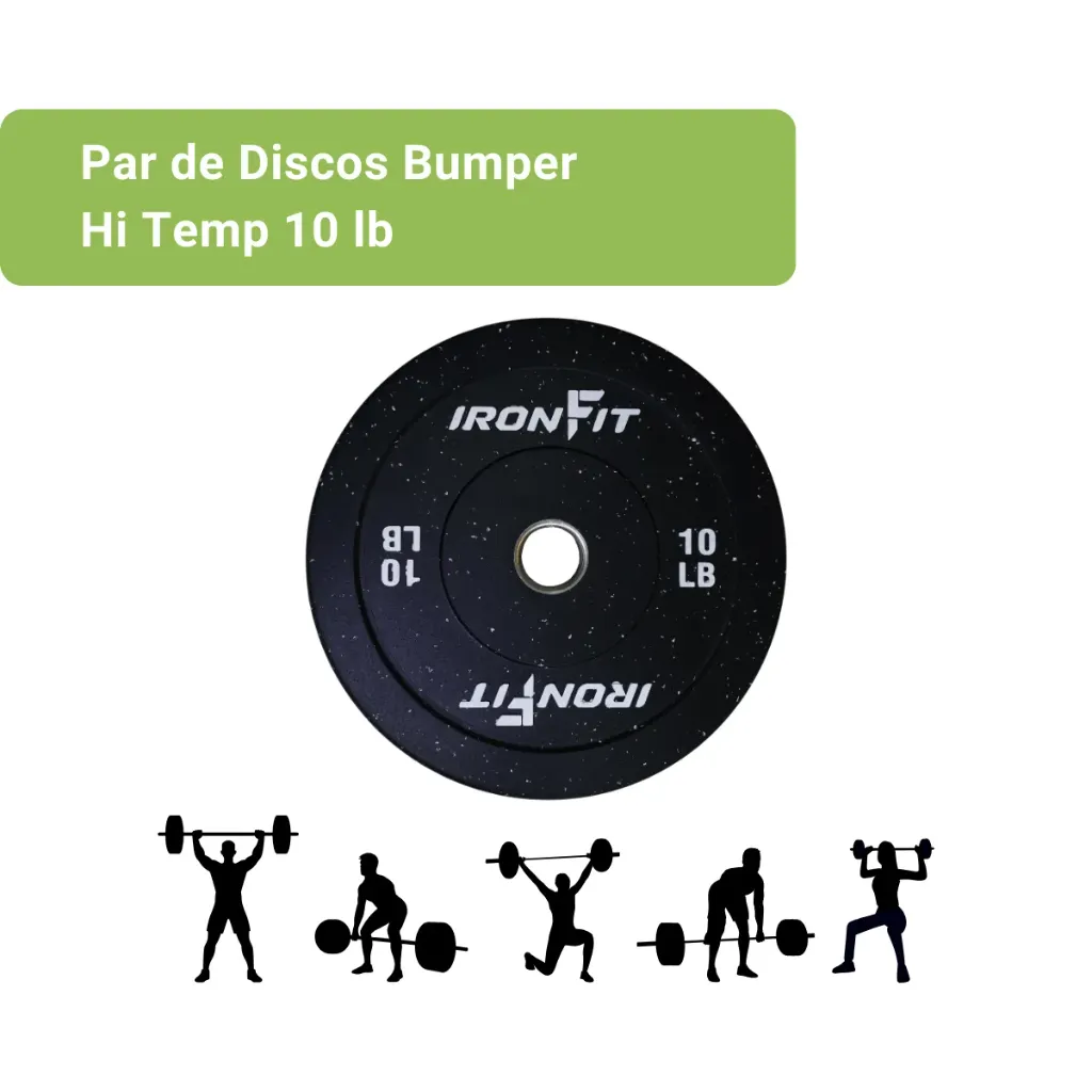 Par de Discos Bumper Hi Temp IronFit de 10 Lbs (2).webp