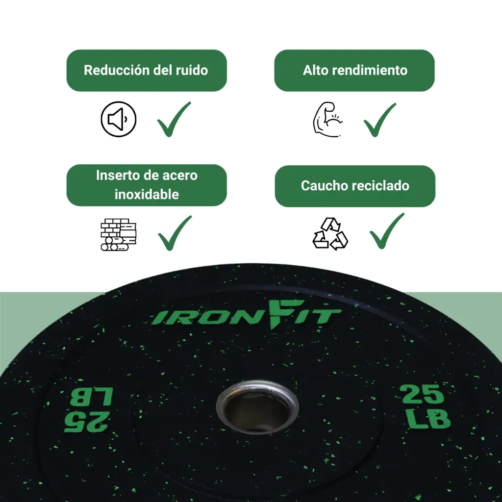 Par de Discos Bumper Hi Temp IronFit de 25 Lbs (4).webp