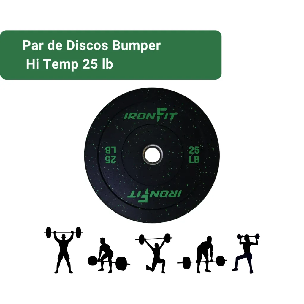 Par de Discos Bumper Hi Temp IronFit de 25 Lbs (2).webp