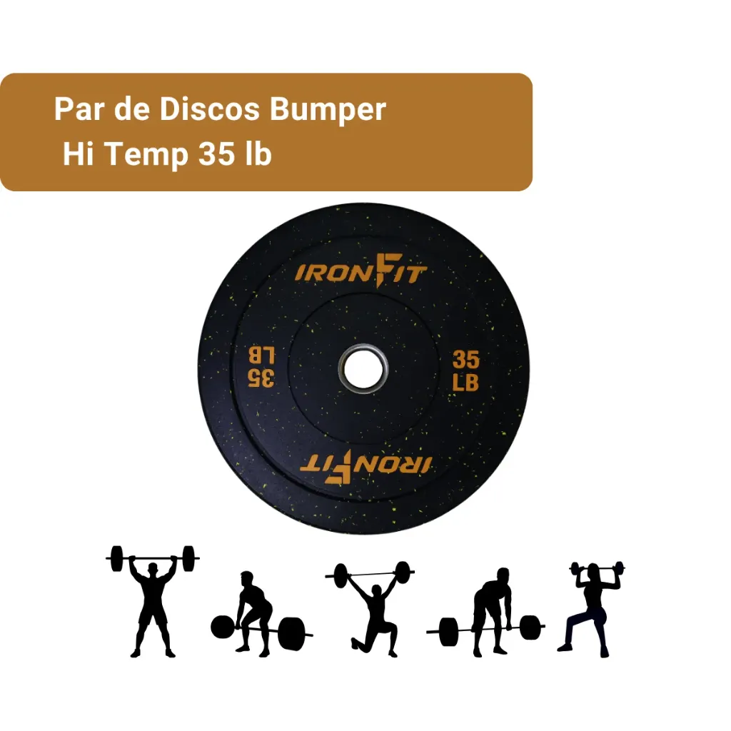 Par de Discos Bumper Hi Temp IronFit de 35 Lbs (2).webp