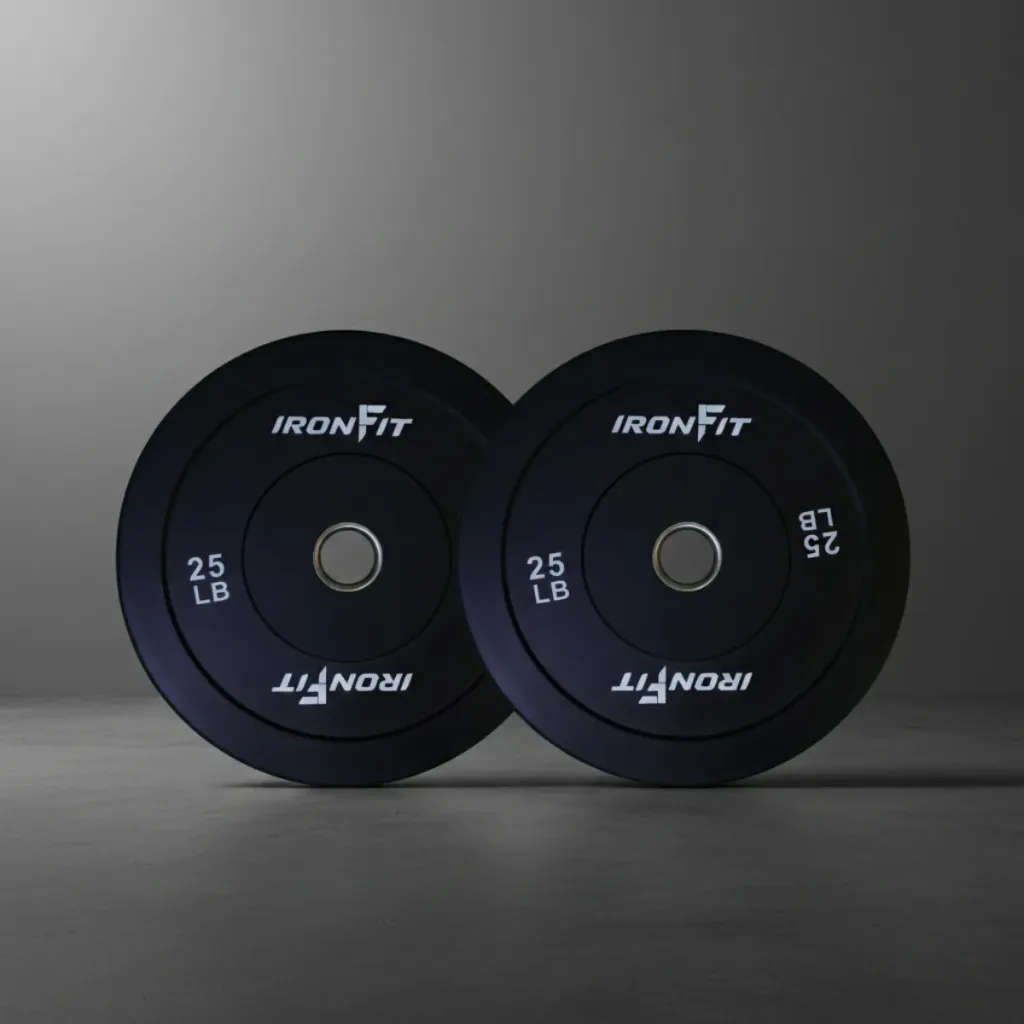 Par Discos Bumper Rígidos IronFit 25 lb (4).webp