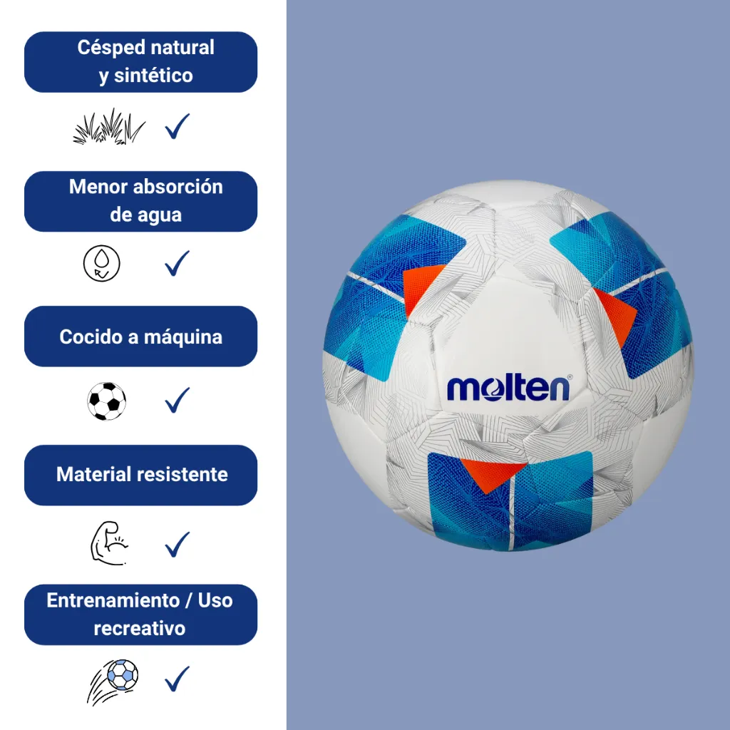 Balón de Fútbol Molten F5N1000 #5 Piel Sintética 1 (4).webp